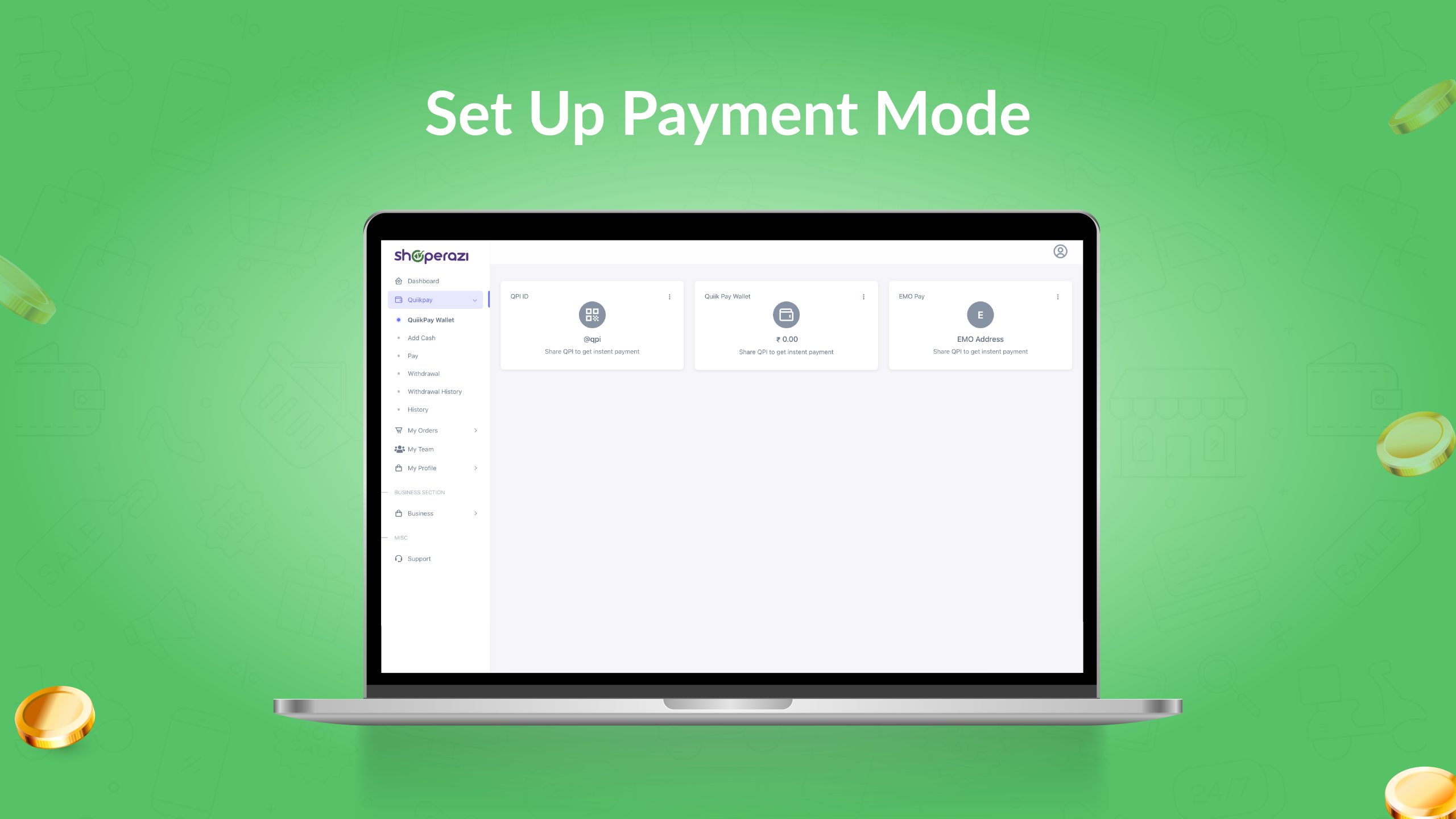 set up payment mode